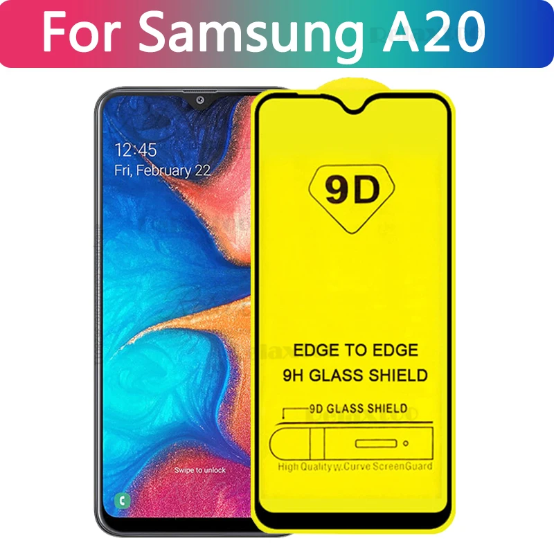 9D изогнутое полностью проклеенное закаленное стекло для samsung Galaxy A20e A20 A205F Защита
