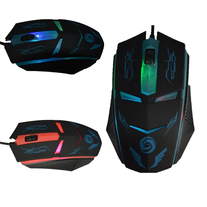 AAAJ-K2 Проводная игровая мышь USB 3 кнопки 1600 точек/дюйм Бесшумная оптическая