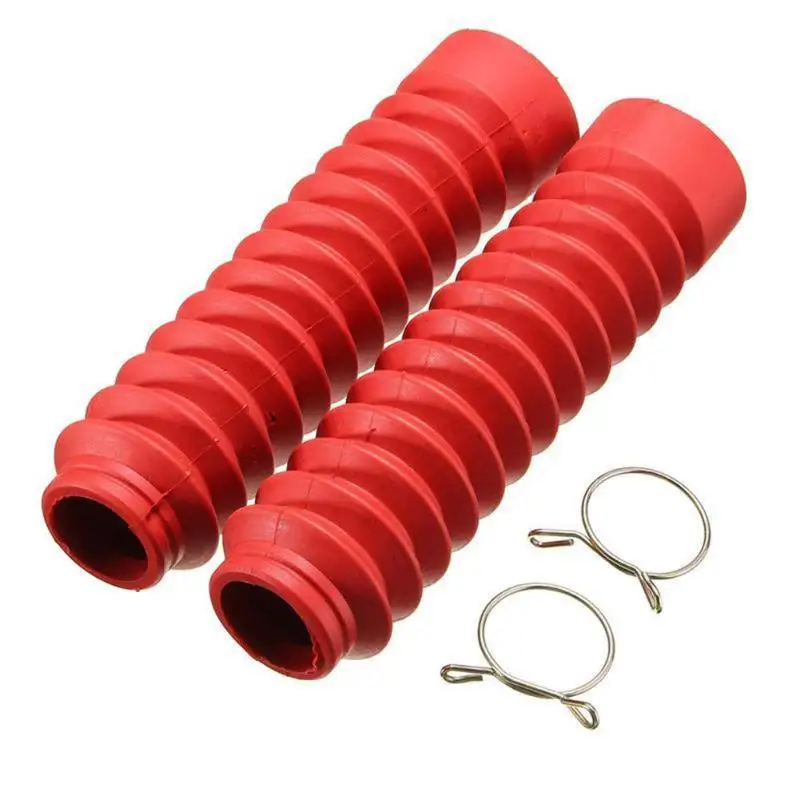 2 шт. универсальный мотоцикл Красный резиновая спереди вилы крышка пыли Gaiter Gator