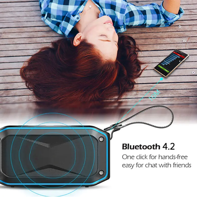 Уличные беспроводные колонки Bluetooth Сабвуфер Портативный прочный корпус Ipx7