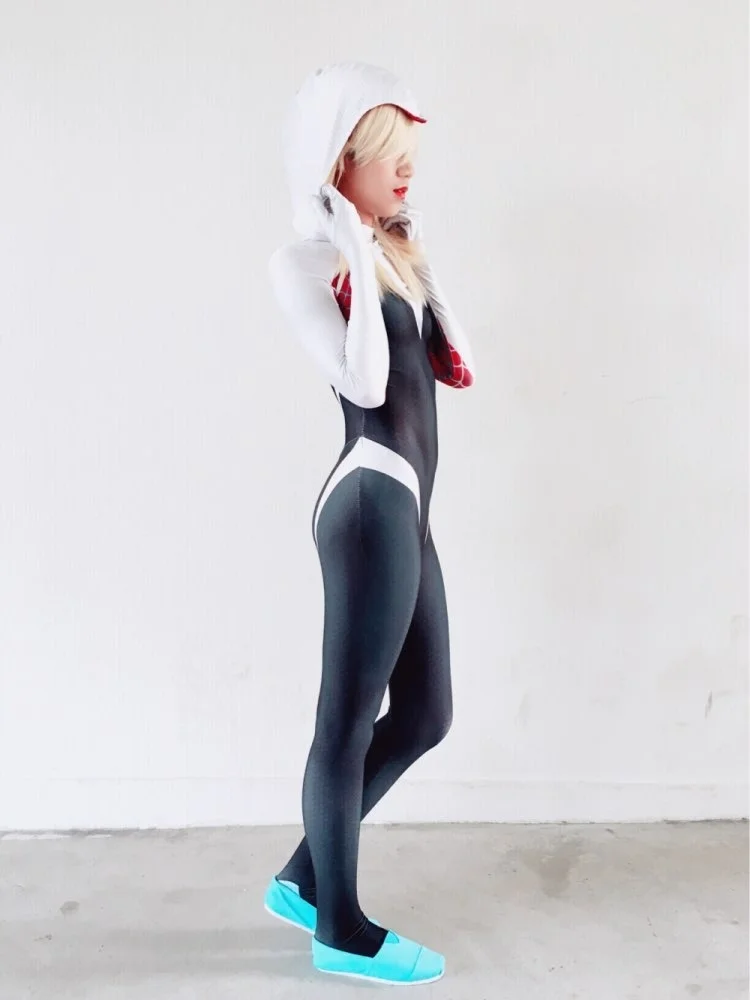 Косплей новинка 2019 костюм Гвен Стейси для мужчин Женский из лайкры полный