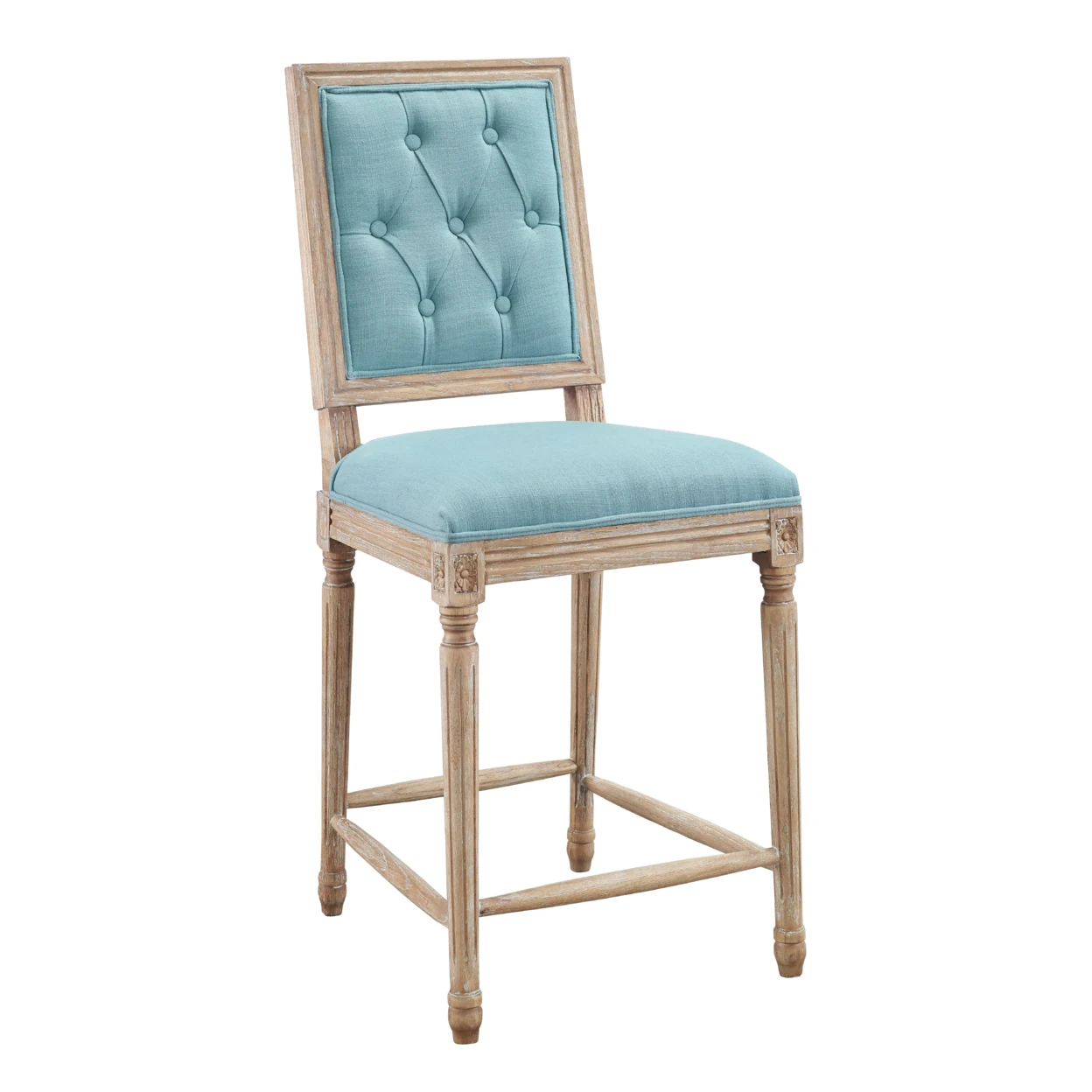 Avalon синий Tufted квадратный стул для задняя стойка|Стремянки и приставные лестницы|