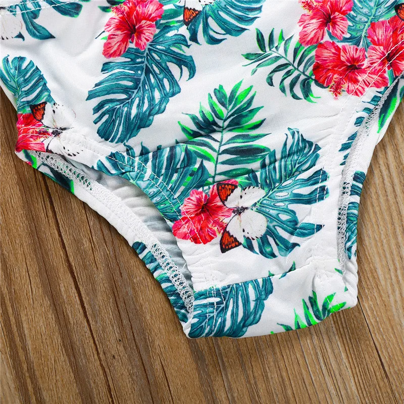 Summer Kids Baby Girl Bikini Two-Piece Suits Swimming Clothes Print High Waist Beachwear Swimsuit Swimwear Bathing Suit | Спорт и