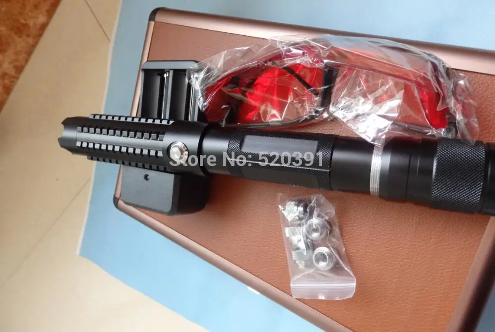 

High Power Military 450nm 500000m 5000w Blue Laser Pointer Flashlight Light Burning Match/dry wood/black/Burn cigarettes Hunting