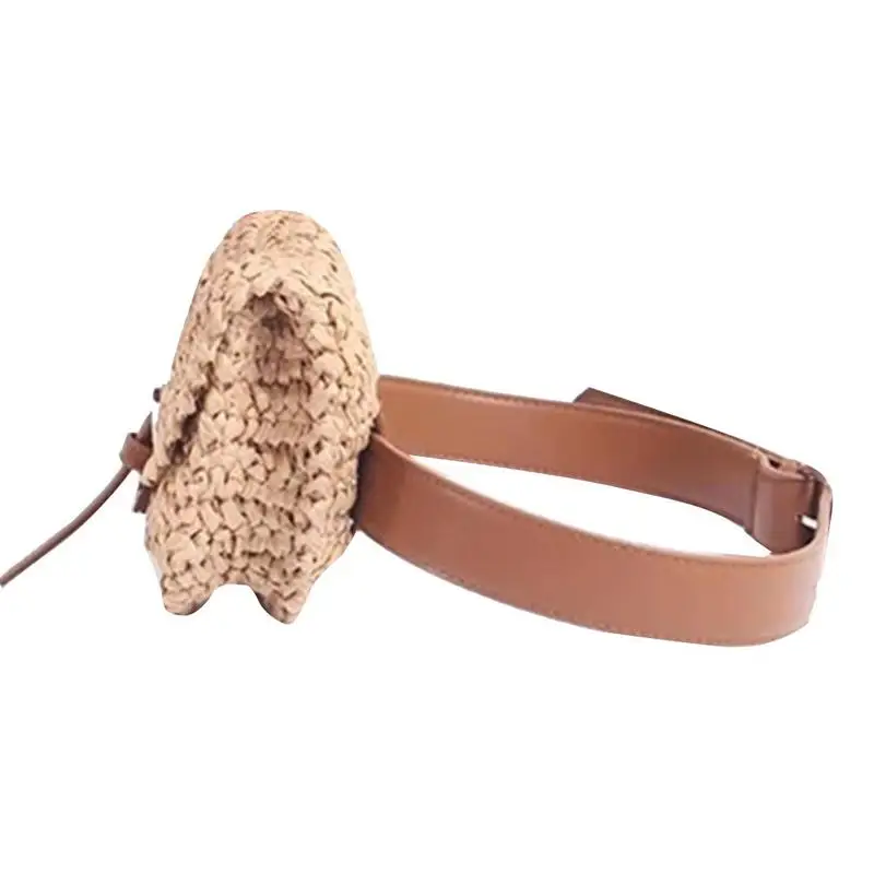 Соломенная поясная сумка ручной работы для женщин модный спортивный нагрудной