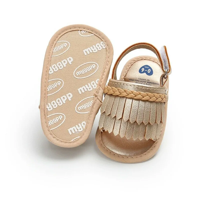 Baby summer Cute Girl Shoes Newborn Fashion Babe PU Crochet Tassel Kid Children First Walkers |