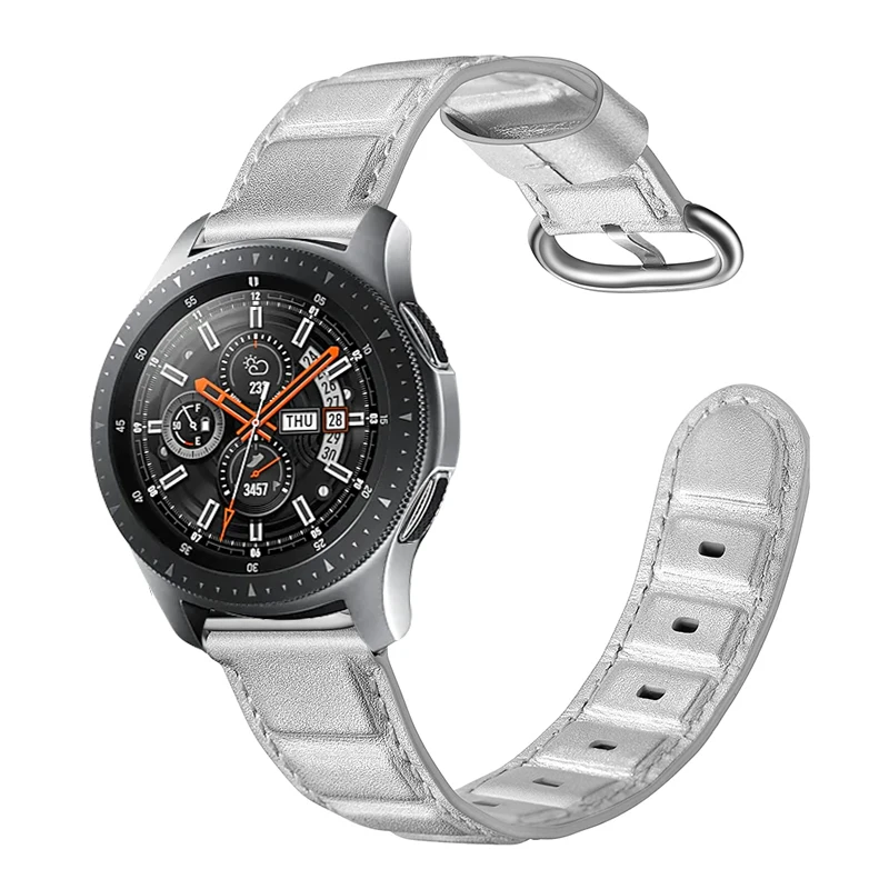 Ремешок из натуральной кожи для Samsung Galaxy Watch 46 мм, ремешок в БАМБУКОВОМ стиле для Gear S3, кожаный браслет для Amazfit 1/2 Huawei Watch от AliExpress RU&CIS NEW