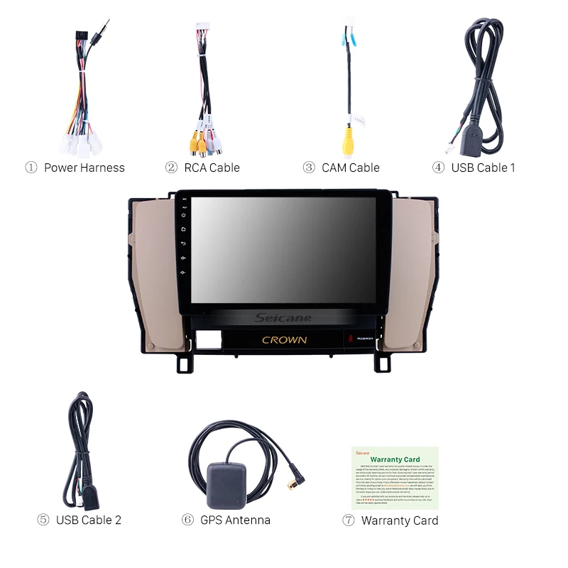 Автомагнитола Seicane мультимедийный проигрыватель на Android 9 дюймов GPS для Toyota old crown