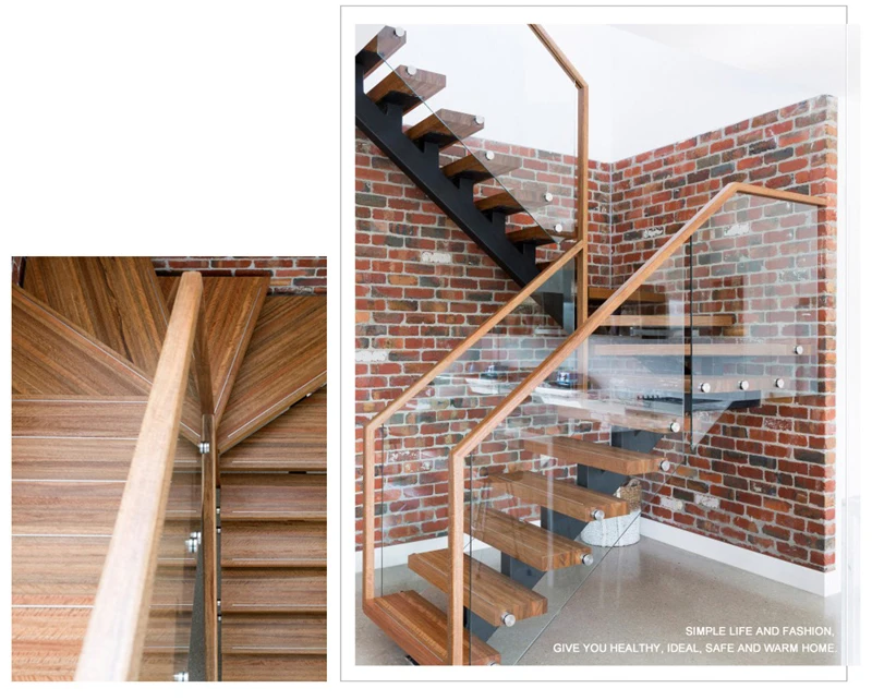 Лестница L формы с деревянным протектором одиночная лестница|Наборы для