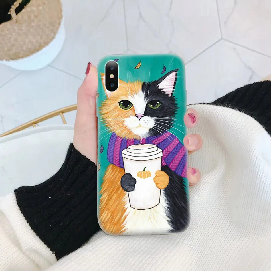 Чехол kisscase для iPhone 7 8 Plus 6 6S милый мягкий чехол из ТПУ X 5 5S SE аксессуары телефонов |