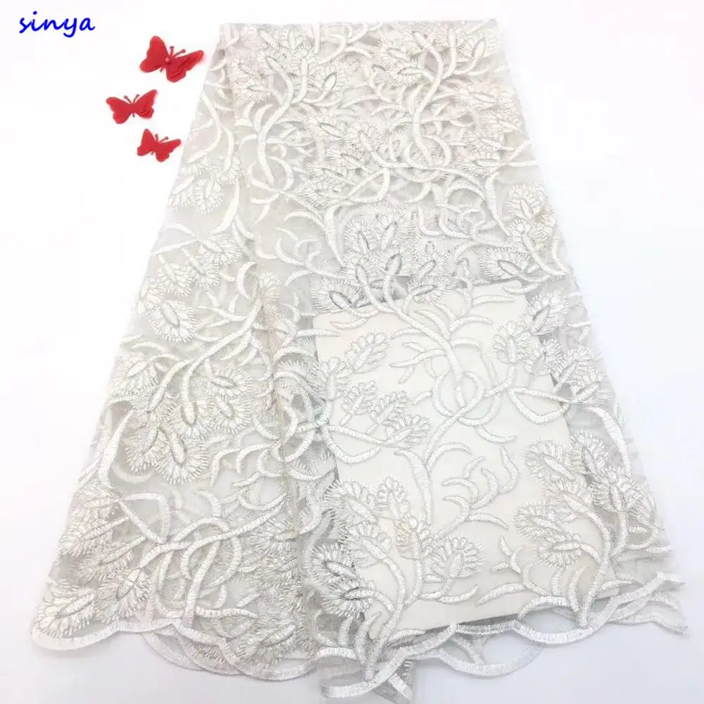 Новинка 2019 французское Тюлевое кружево с блестками нигерийская вышитая