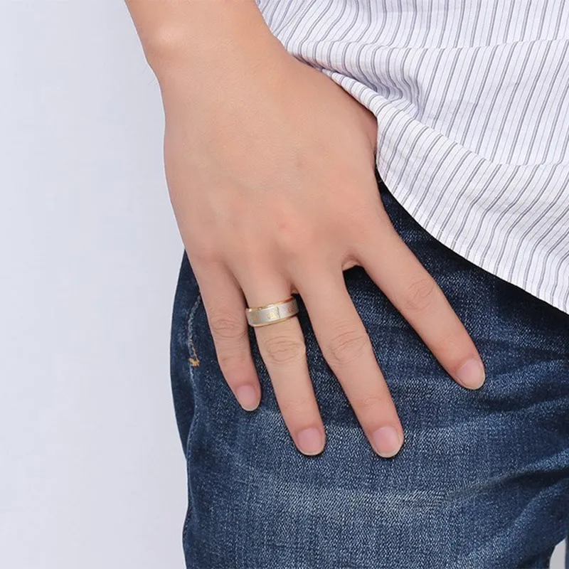 SUNNERLEES модные титановые кольца из нержавеющей стали черный серебряный цвет