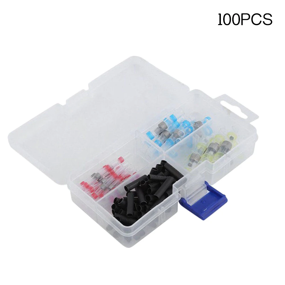 100 шт. водонепроницаемый паяльный уплотнитель соединитель провода стыковые