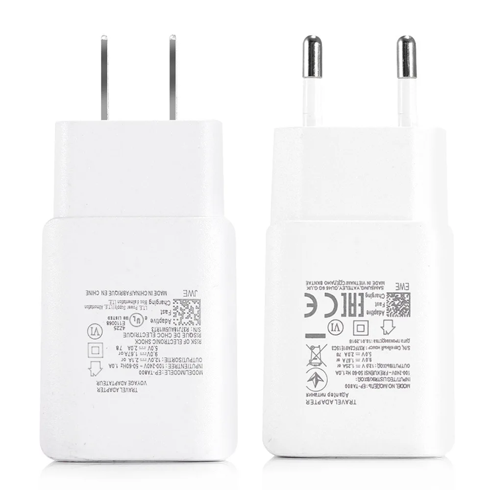 EU US Plug Dual USB зарядное устройство 5 В 2A мобильное для телефона путешествий адаптер