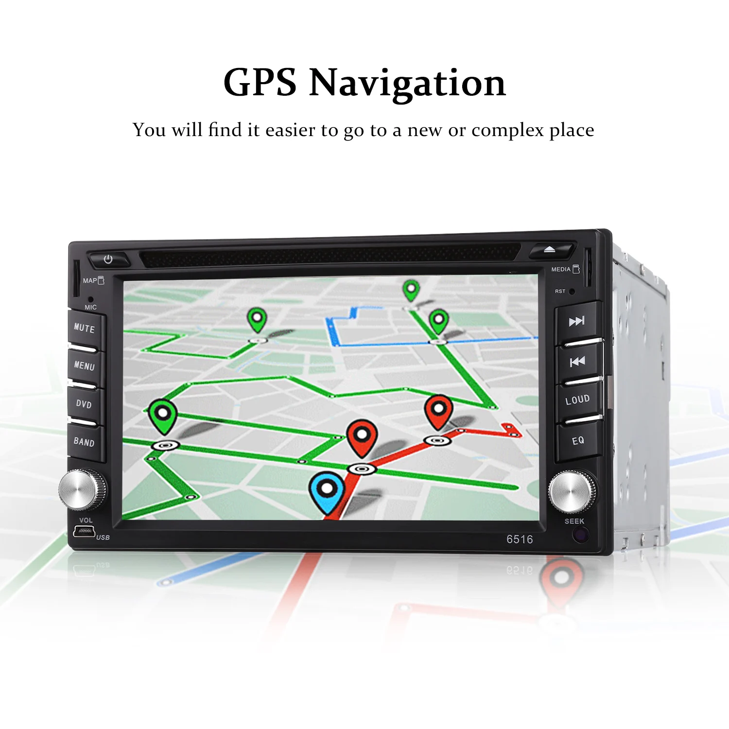 Двойной 2 DIN HD 6 &quotСенсорный автомобильный dvd плеер с экраном GPS Sat Nav стерео радио