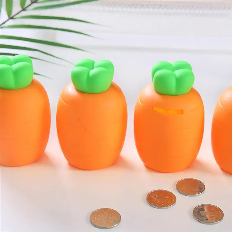 Милый копилка 2 шт морковный дизайн экономия горшок коробка ребенок подарок