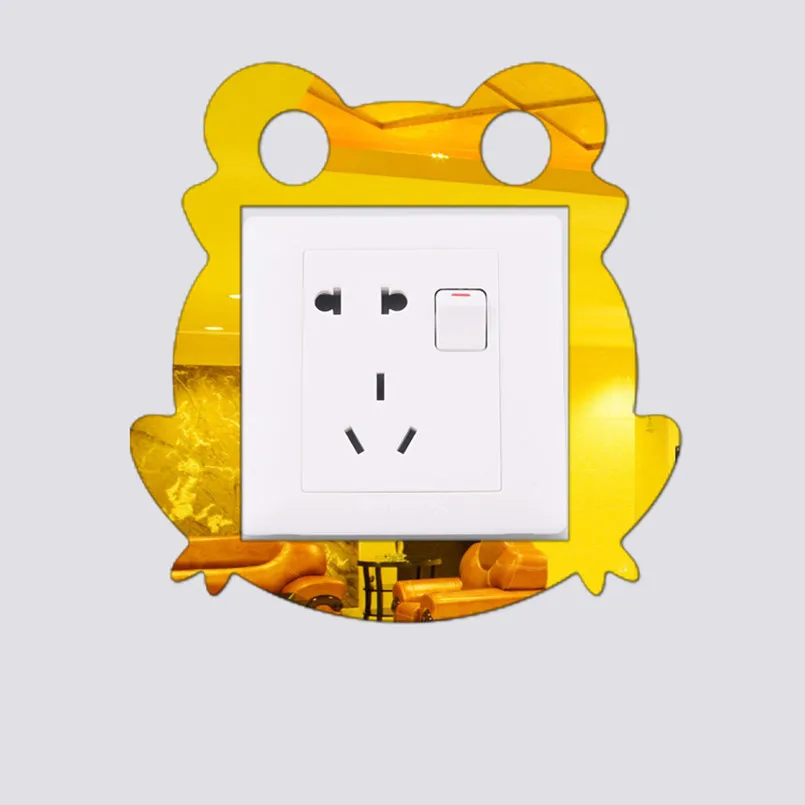 New Switch Sticker Acrylic Mirror Wall Mildew Proof Protection Outlet Decorative Stickers Decoration | Дом и сад