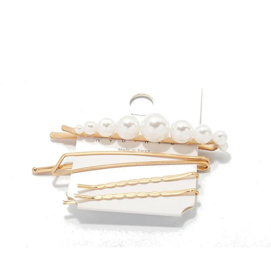 Модный искусственный жемчуг блестящий зажим для волос как на картинке сплав