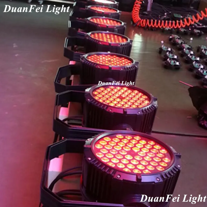 6 партий 54x3 Вт rgb par Светильник dj dmx s 3 в 1 моющийся цвет светодиодные Банки