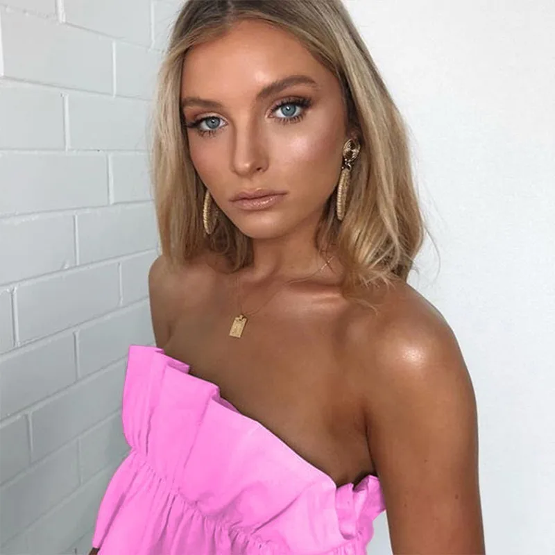 Slaygirl сексуальный укороченный Топ без бретелек для женщин элегантное Бандажное