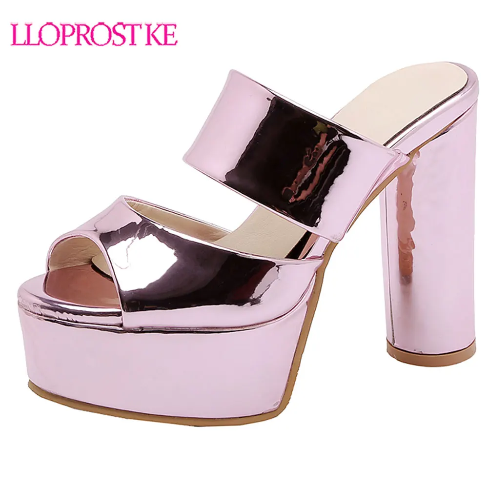 

Lloprost ke 2019 летние сандалии на платформе с открытым носком женские летние сандалии на толстом высоком каблуке модная дышащая повседневная об...