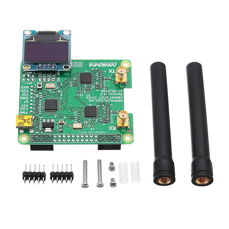 Дуплекс Mmdvm Hotspot Oled Usb поддержка P25 Dmr Ysf для Raspberry Pi + двойная антенна|Адаптеры AC/DC| |