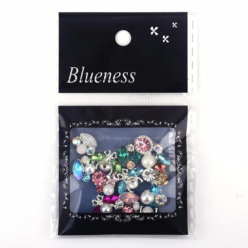 Blueness 12 шт Красочный дизайн пчелы украшения для ногтей мерцающий горный хрусталь