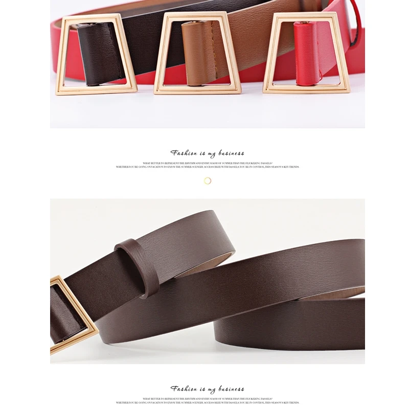 Новая женская винтажная металлическая Бохо кожаная квадратная пряжка поясной