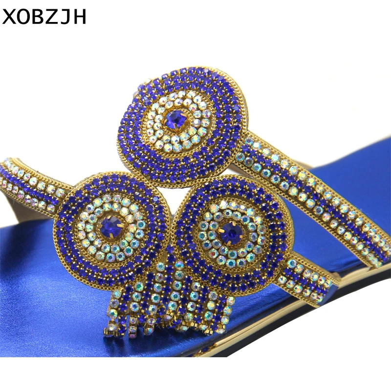 XOBZJH/2018 г. Летняя женская обувь модная со стразами сандалии качественные женские