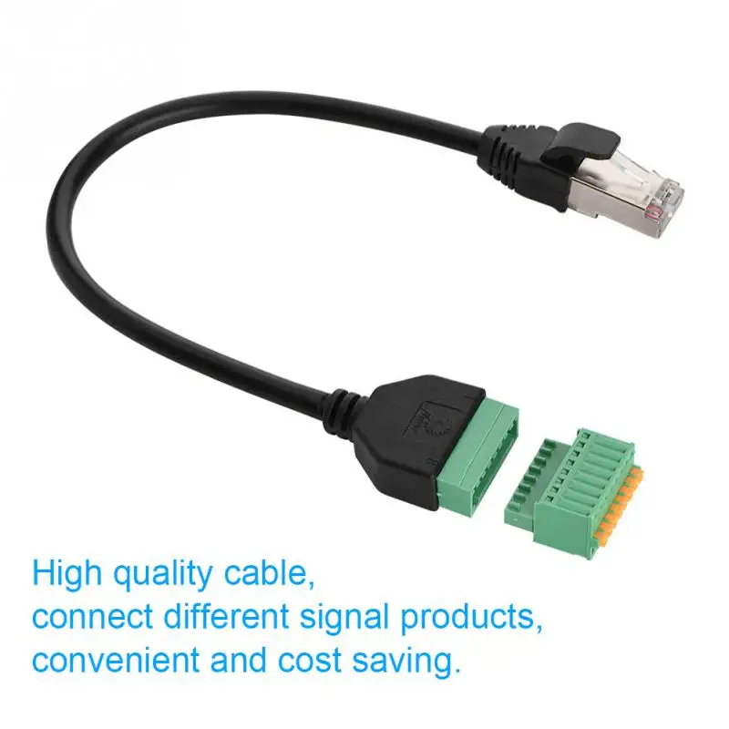 Штекерный разъем RJ45 к 8 контактному пружинному разъему Клеммная колодка кабель