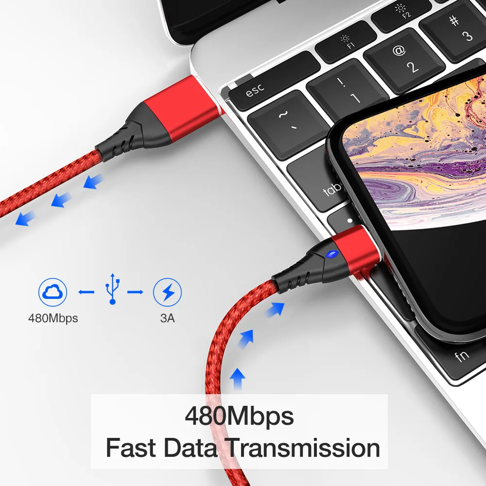 Магнитный кабель KISSCASE Micro USB Type C адаптер для быстрой зарядки телефона Microusb