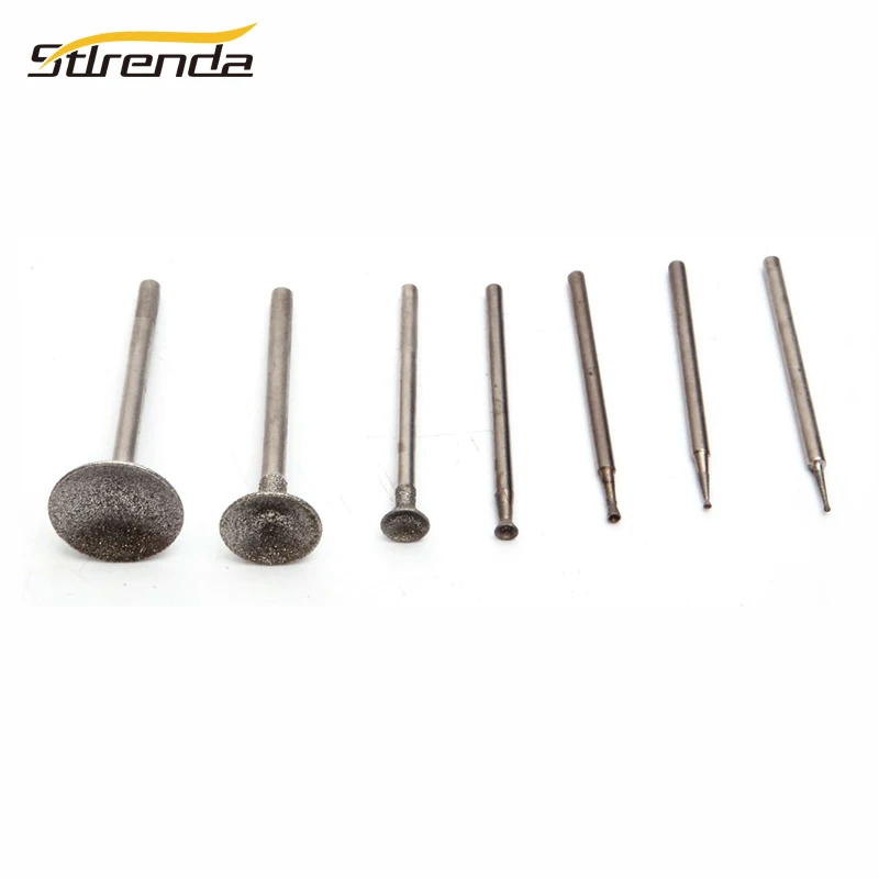 STLRENDA алмазные шлифовальные головки иглы Q ДРЕЛЬ Dremel гальванические шпильки 2 35/3
