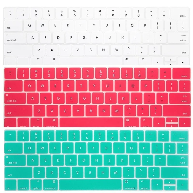 Цветная силиконовая защитная крышка для клавиатуры Macbook 13 &quot15&quot Pro touch bar A1706 A1707
