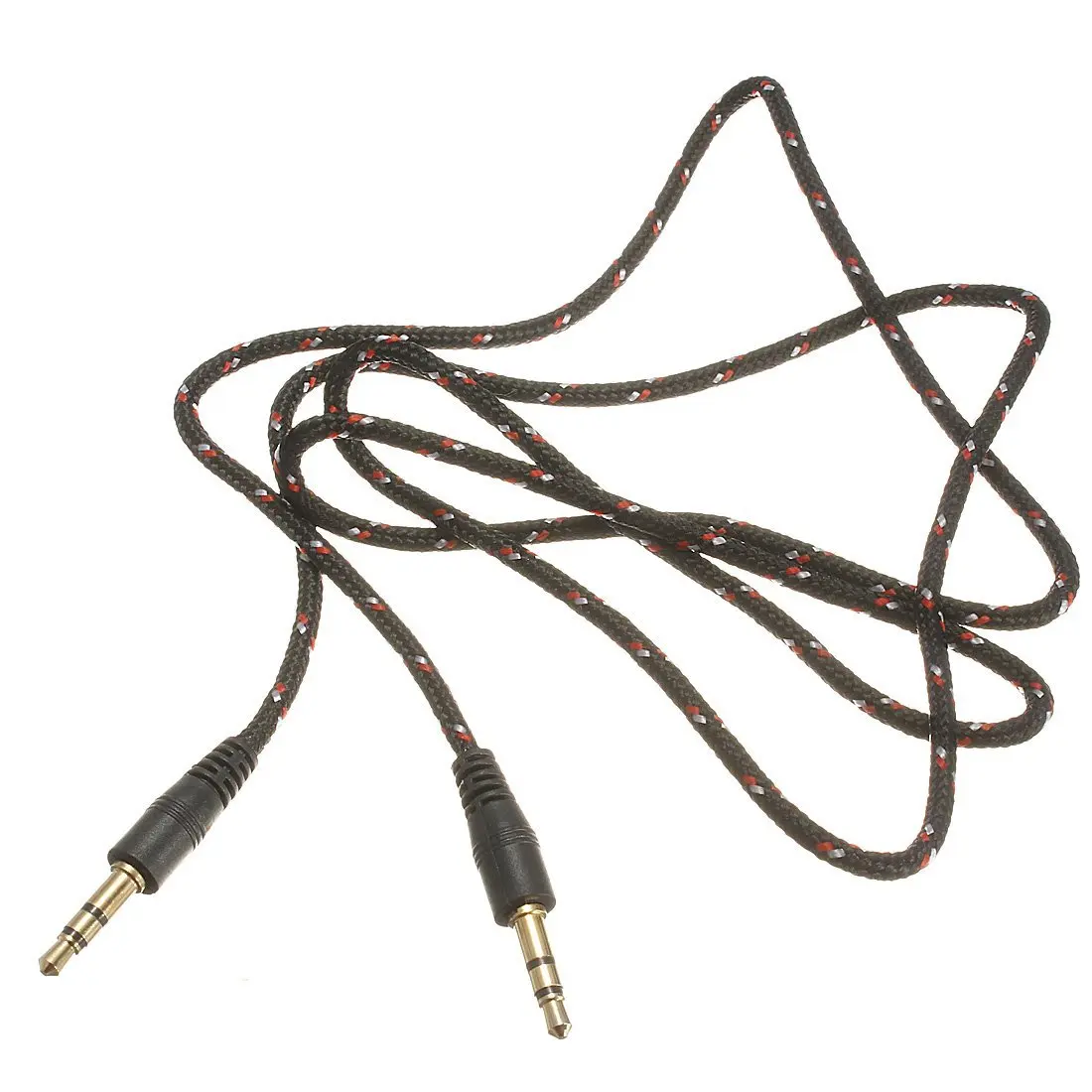 3.5mm AUX audio cable stereo jack black |