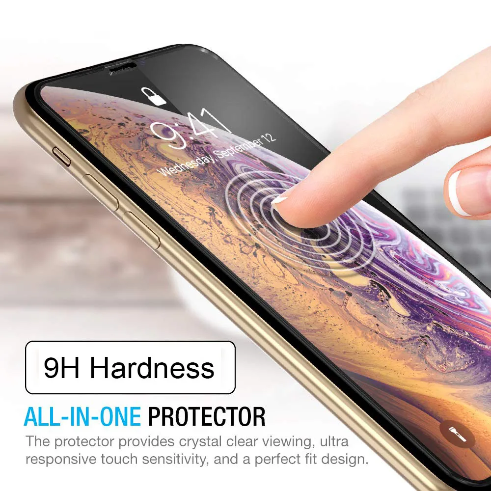 MUSTTRUE 2 шт стеклянная пленка для iPhone X закаленное стекло iPhoneXR Защитная MAX X|Защитные
