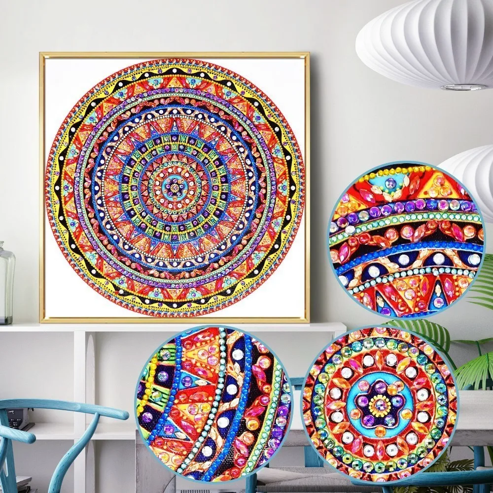 EverShine Diamond Embroidery Special Shape Mandala Picture Rhinestones Painting Cross Stitch Flowers Mosaic Kits | Дом и сад