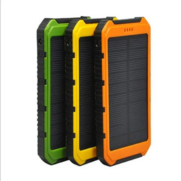 Универсальный Открытый Портативный Dual USB power Bank DC 5V1A 5 в В 200mA солнечный 5V2A мощность 10000 мА ч банк|Внешние