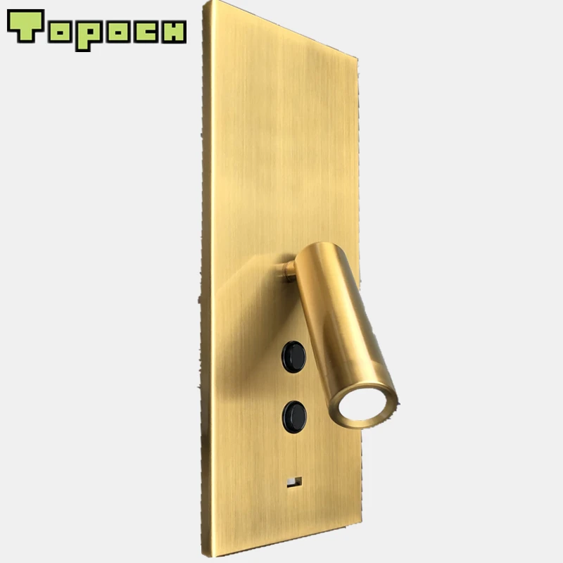 

Topoch Wall Lamp for Bedroom 5V 2A USB Charging 2X Switches On/Off 10W LED Backlight with 3W Reading Light Independent Working