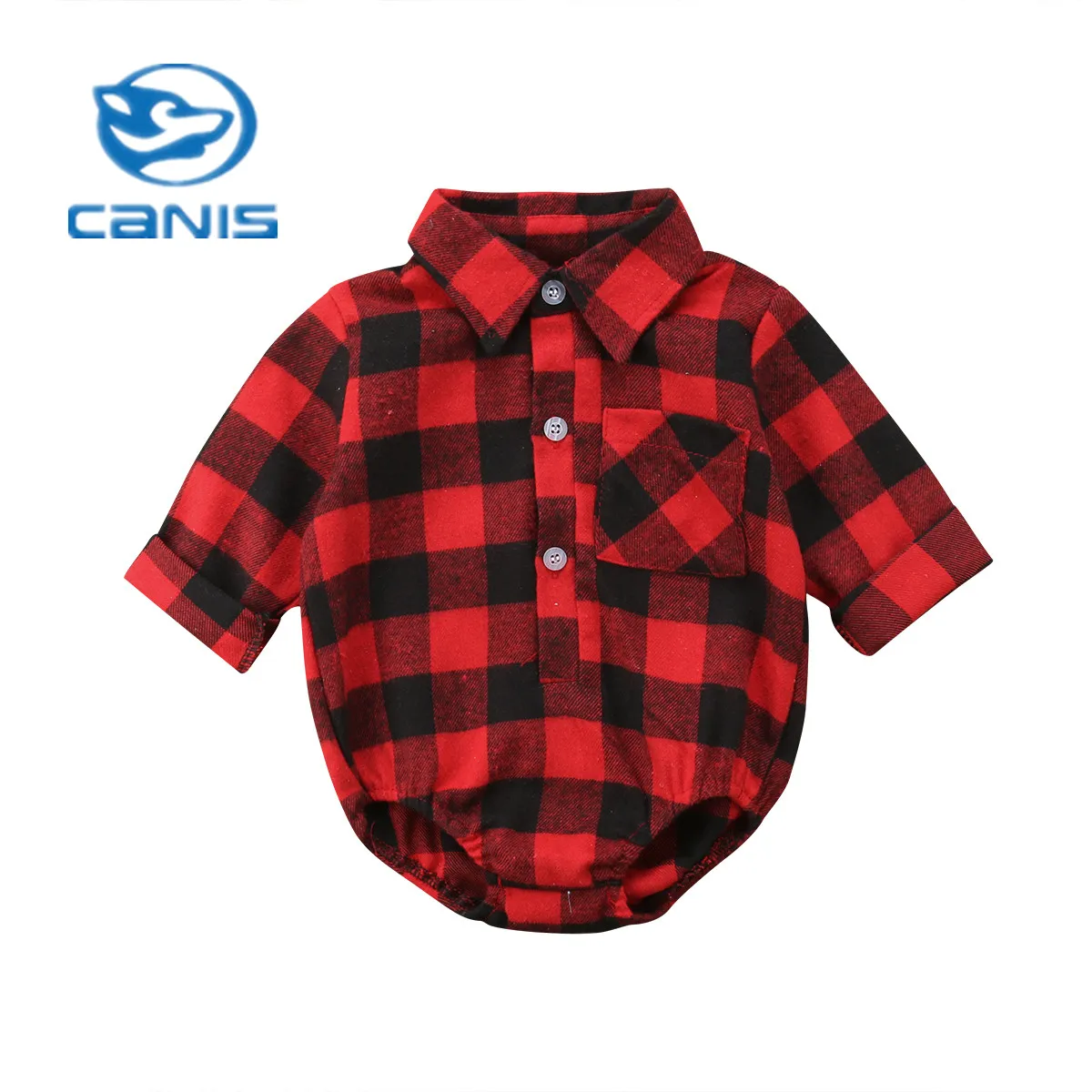 2018 модный Рождественский Новорожденный ребенок девочка мальчик Красный