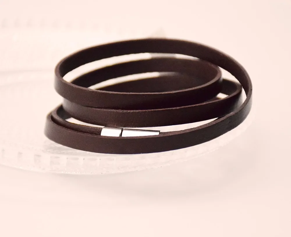 Запонка унисекс черный кожаный браслет новый продукт ювелирные изделия подарок