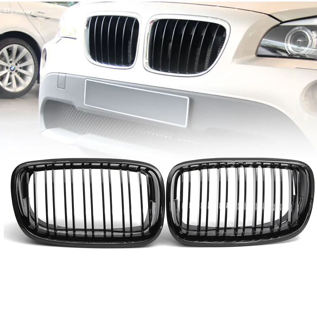 Решетка переднего бампера для BMW E70 E71X5 X6 07 2008 2009 2010 2011 2012 2013 Пара спортивных грилей
