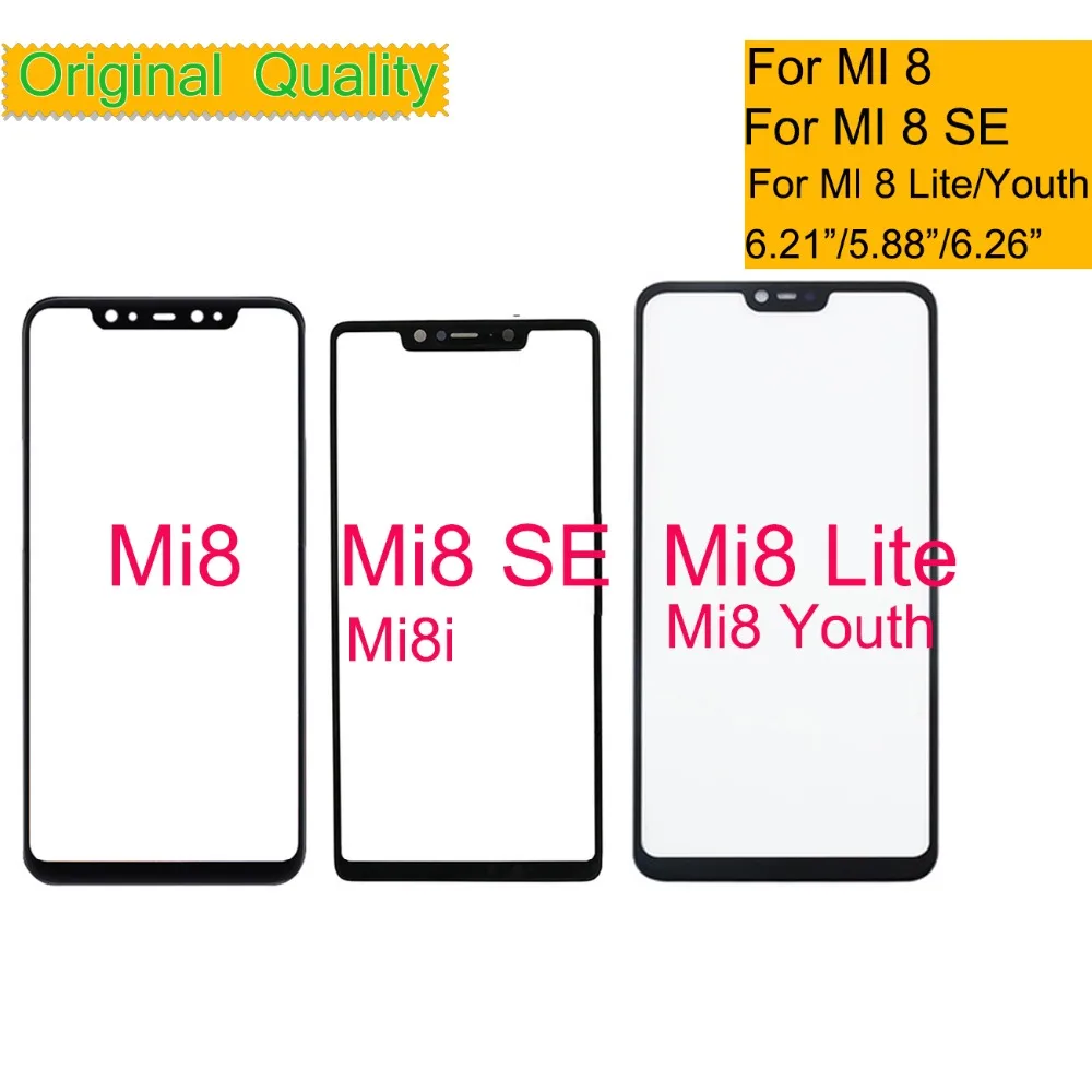 10 шт./лот для Xiaomi MI 8 MI8 SE Lite Youth Pro Mi8i Сенсорная Панель переднее внешнее стекло
