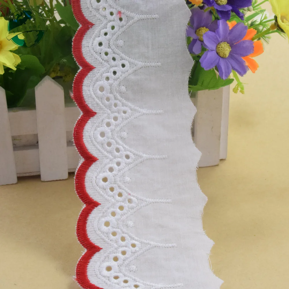 3yards 6cm width 100% Cotton embroid lace sewing ribbon guipure trim fabric warp DIY Garment Accessories african lace#3252 | Дом и сад