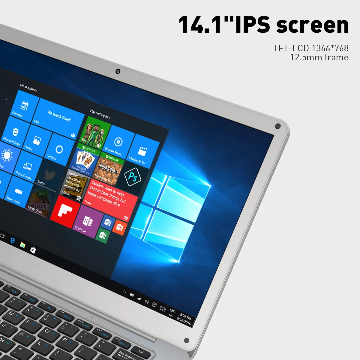 Great Wall W1410A 14 Laptops Windows 10 Intel Celeron N3350 2.4GHz 4GB 64GB 37W Long-time Battery WIFI BT LAN Notebook HD Screen |