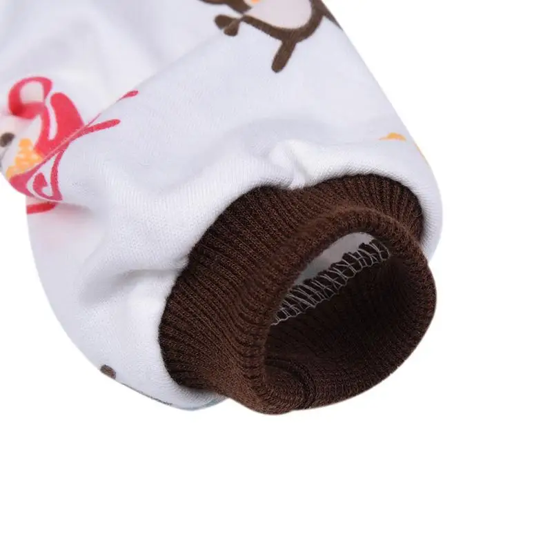 Dog Pajamas Adorable Monkey Printed Pet Clothes Small Jumpsuit Coat For Dogs Super Soft Warm Puppy Costumes | Дом и сад