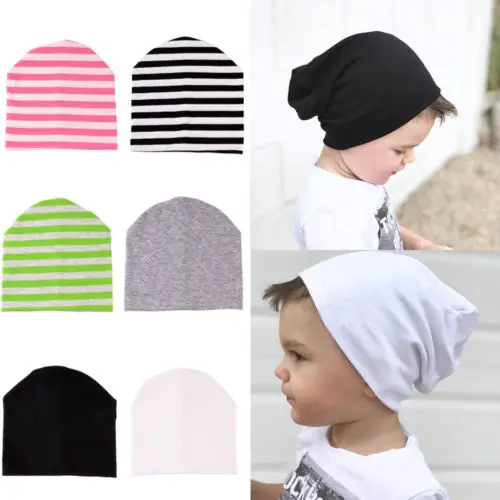 2019 Stripe Spring New Unisex Baby Boy Girl Kids Toddler Infant colorful Cotton Soft Cute Hats Cap Beanie | Детская одежда и обувь