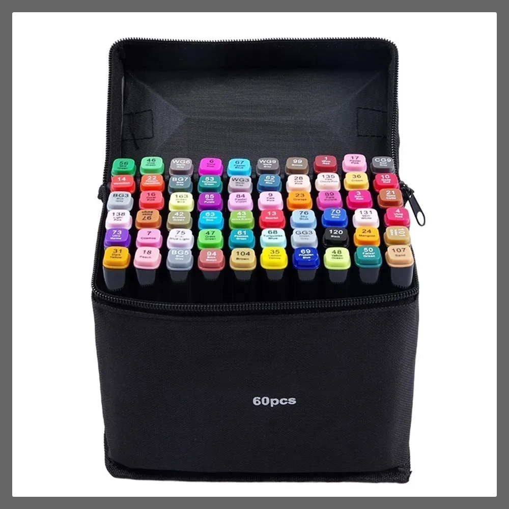Красивые три поколения pen set двойной головкой на спиртовой масляной основе 60 и 80