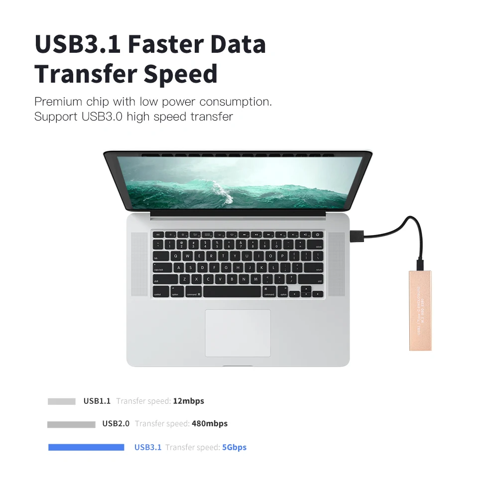 Корпус SSD USB3.1 Type-C NGFF(M.2) 10 Гбит/с портативный внешний твердотельный накопитель |