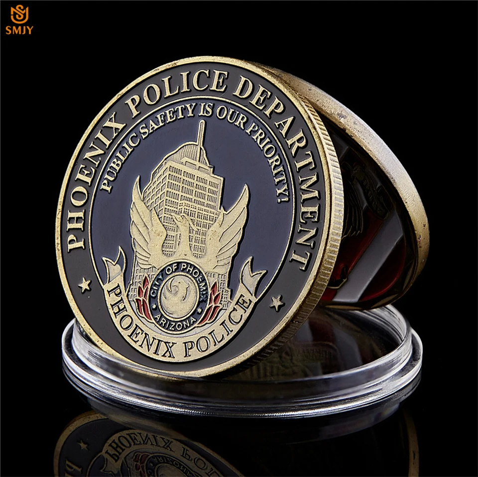 

St. Michael Phoenix Police Department American Theme Bronze Token Challenge Coin Collectibles