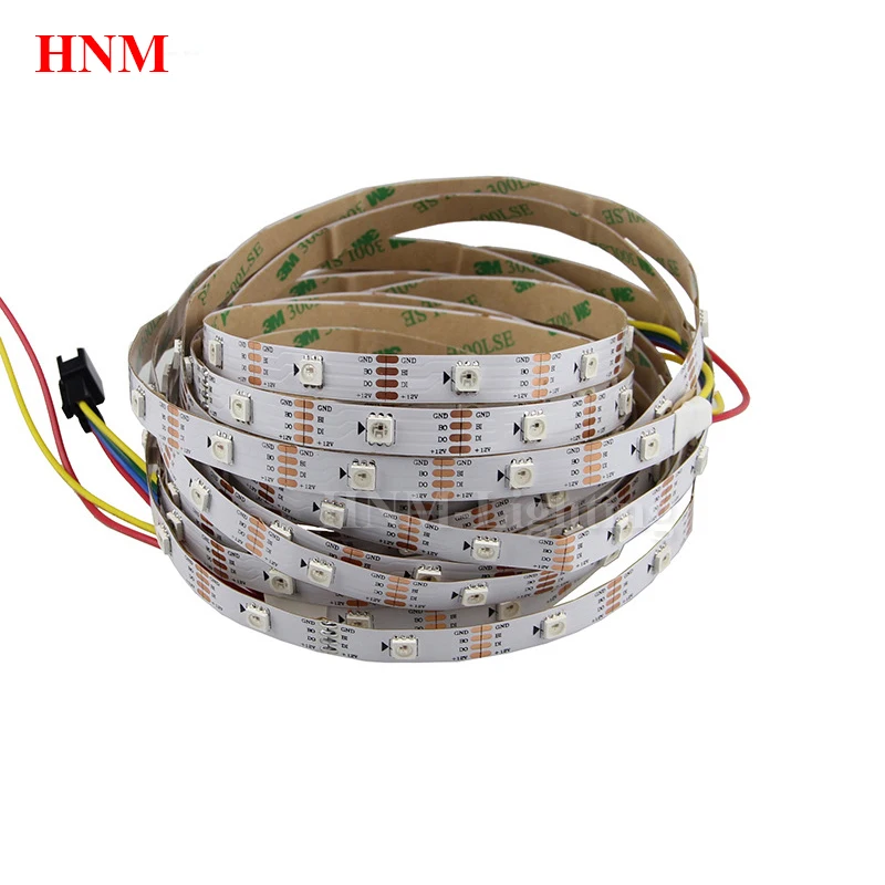 12V 5 м 30 светодиодный s/M WS2815 Цифровой пикселей RGB полосы 5050 SMD гибкие светодиодные
